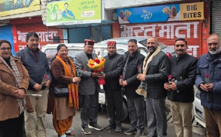 नाहन मुख्यालय पहुंचकर बजट की तैयारी में जुटे भाजपा प्रदेश अध्यक्ष डॉ बिंदल 