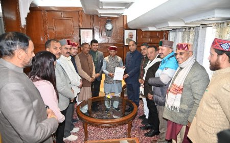 जयराम ठाकुर के नेतृत्व में भाजपा विधायक दल ने राज्यपाल को सौंपा ज्ञापन,कांग्रेस सरकार पर लगाए कई आरोप  