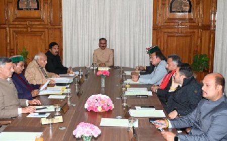 हिमाचल मंत्रिमंडल की बैठक  राज्य सचिवालय में सीएम सुक्खू की अध्यक्षता में शुरू