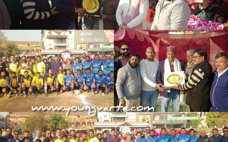 नाहन के चौगान मैदान में आयोजित फुटबॉल प्रतियोगिता का समापन , स्पर्धा में 14 टीमों ने लिया भाग