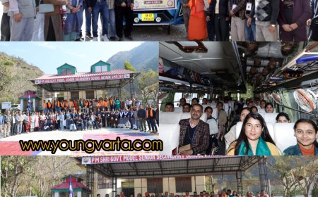 शैक्षणिक भ्रमण के लिए चंडीगढ़ रवाना हुए सतौन स्कूल के छात्र , स्वामी श्यामानंद महाराज ने दिखाई हरी झंडी