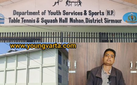 जिला मुख्यालय नाहन में 3.02 करोड़ रुपए की लागत से बनकर तैयार हुआ स्क्वैश और टेबल टेनिस कोर्ट 