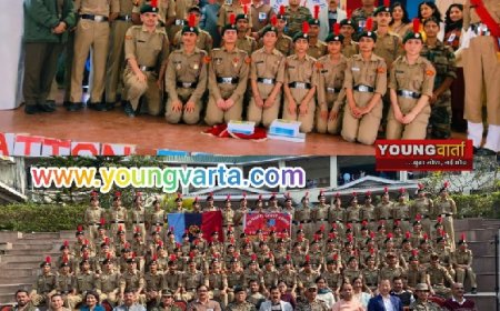 कमांडिंग ऑफिसर ले. कर्नल जे.एस. चौहान का कॉलेज दौरा,कॉलेज एनसीसी यूनिट ने किया भव्य स्वागत