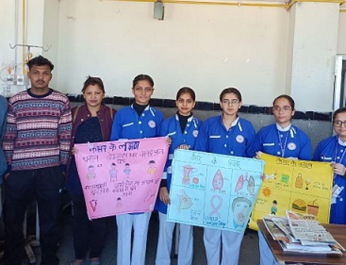 माता पद्मावती कॉलेज आफ नर्सिंग नाहन में  World Cancer Day का आयोजन 