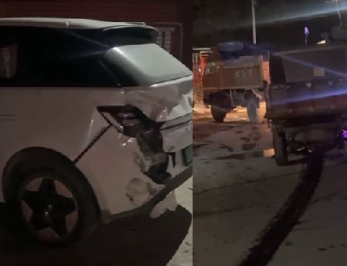 तेज रफ्तार पिकअप ने  कई गाडिय़ों व बाइक को मारी टक्कर,हादसे में कार और बाइक बुरी तरह क्षतिग्रस्त 