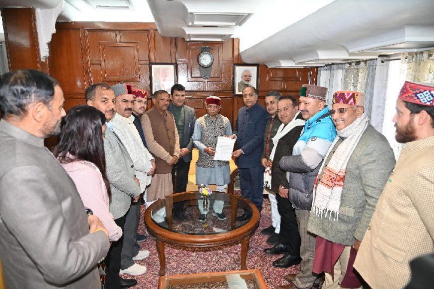 जयराम ठाकुर के नेतृत्व में भाजपा विधायक दल ने राज्यपाल को सौंपा ज्ञापन,कांग्रेस सरकार पर लगाए कई आरोप  