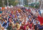 शिमला के चौड़ा मैदान में प्रदेशभर के पेंशनरों ने दिया धरना प्रदर्शन, प्रदेश सरकार के खिलाफ जमकर की नारेबाजी 