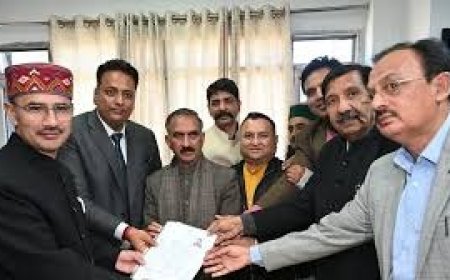 सीएम सहित अन्य नेताओं की मौजूदगी में राज्यसभा सीट के लिए अनुराग शर्मा ने विधानसभा में भरा नामंकन