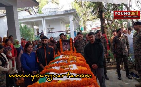 सैन्य सम्मान के साथ पंचतत्व में विलीन हुए जेसीओ चंद्र प्रकश , सैकड़ों नम आँखों ने दी अंतिम विदाई