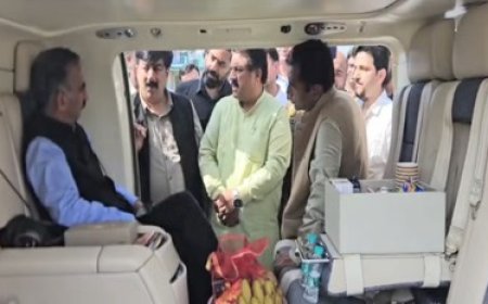  नादाैन दाैरे पर जा रहे सीएम सुक्खू के हेलीकॉप्टर को खराब मौसम के चलते एहतियातन ऊना में उतारना पड़ा