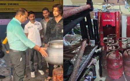 घरेलू गैस सिलेंडर को व्यवसायिक उपयोग में लाने वाले व्यापारियों के 10 सिलेंडर पूर्ति विभाग की टीम ने किए जब्त