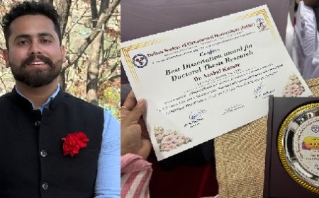 डॉ. अंशुल कुमार को उत्कृष्ट शोध कार्य के लिए बेस्ट डॉक्टोरल डिसर्टेशन अवॉर्ड से किया सम्मानित