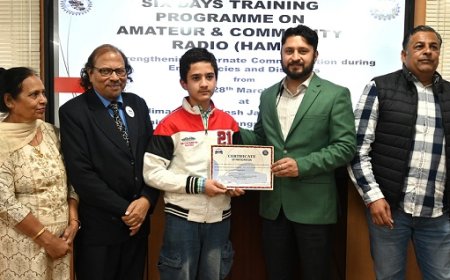 आपदा व आपात स्थितियों में वैकल्पिक संचार प्रणाली को सशक्त बनाने हेतु 6 दिवसीय एमेच्योर एवं कम्युनिटी रेडियो प्रशिक्षण कार्यक्रम संपन्न