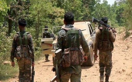 छत्तीसगढ़ के सुकमा में पुलिस और माओवादियों के बीच मुठभेड़ में पांच लाख रुपए का इनामी नक्सली ढेर 