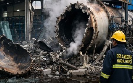 औद्योगिक क्षेत्र कालाअम्ब स्थित शीशा निर्माण उद्योग में बड़ा हादसा होते-होते टला 