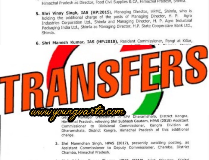 सरकार ने ताश के पत्तों की तरह फेंटे अधिकारी , 25 आईएएस, आईएफएस और एचएएस अधिकारियों की ट्रांसफर 