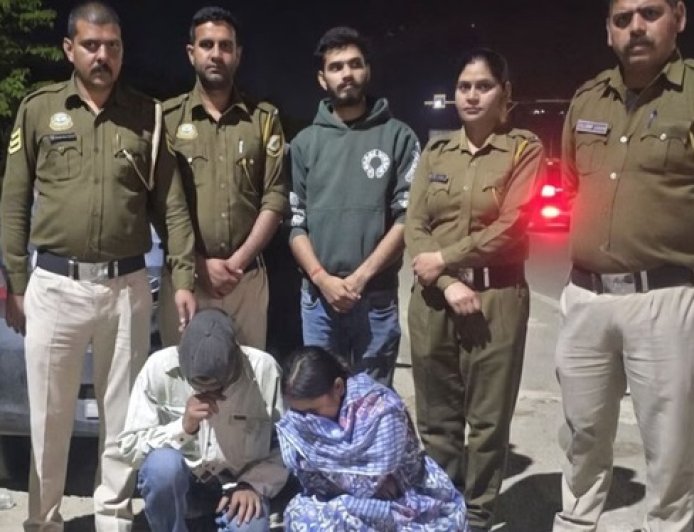 पुलिस ने तीन माह के दुधमुंहे बच्चे को घर पर छोड़कर पंजाब से नशा लेन गए एक दंपती  गिरफ्तार 