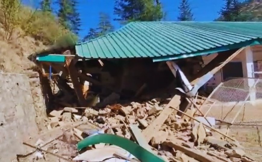 उपमंडल ठियोग की क्यार पंचायत के नमाना वार्ड का आंगनबाड़ी केंद्र खनन कार्य पूरी तरह से तबाह