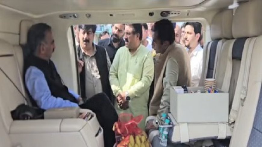  नादाैन दाैरे पर जा रहे सीएम सुक्खू के हेलीकॉप्टर को खराब मौसम के चलते एहतियातन ऊना में उतारना पड़ा