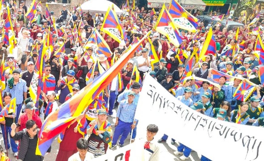 शिमला में तिब्बती विमेंस एसोसिएशन ने 67वें तिब्बती महिला राष्ट्रीय विद्रोह दिवस पर चीन की नीतियों के खिलाफ किया प्रदर्शन