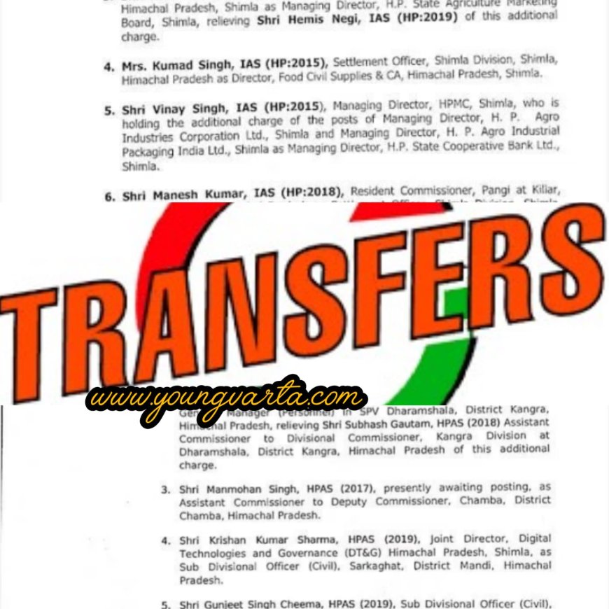 सरकार ने ताश के पत्तों की तरह फेंटे अधिकारी , 25 आईएएस, आईएफएस और एचएएस अधिकारियों की ट्रांसफर 