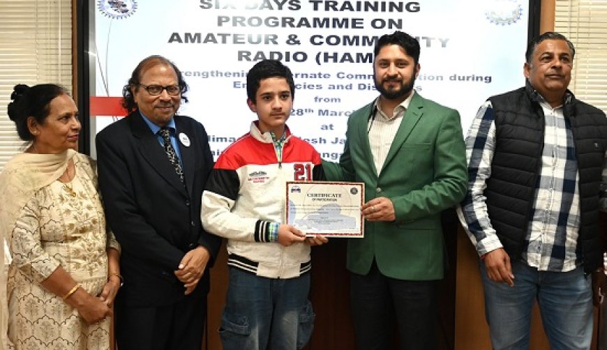 आपदा व आपात स्थितियों में वैकल्पिक संचार प्रणाली को सशक्त बनाने हेतु 6 दिवसीय एमेच्योर एवं कम्युनिटी रेडियो प्रशिक्षण कार्यक्रम संपन्न