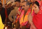 सीएम सुक्खू धर्मपत्नी सहित शिमला के ऐतिहासिक जाखू मंदिर में पवन पुत्र हनुमान जी का लिया आशीर्वाद 