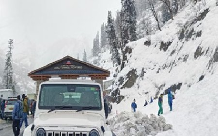 मौसम के करवट बदलने से रोहतांग और भरमौर-पांगी की चोटियों पर बर्फबारी दर्ज 