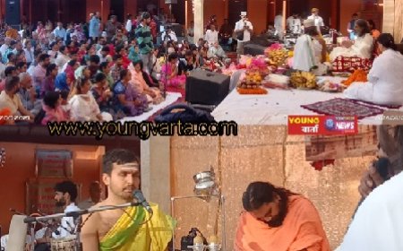 नाहन पहुंची सोमनाथ ज्योतिर्लिंग दर्शन यात्रा..श्री सिद्ध पीठ कालीस्थान मंदिर नाहन में किया रुद्राभिषेक