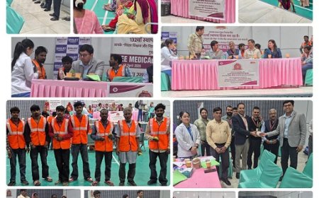 पंजाब नेशनल बैंक के 132वें स्थापना दिवस पर स्वास्थ्य जांच शिविर का आयोजन 