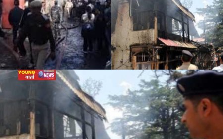 पर्यटक स्थल कसौली की हेरिटेज मार्केट में लगी आग , तड़के ही धू-धू कर जली दुकानें