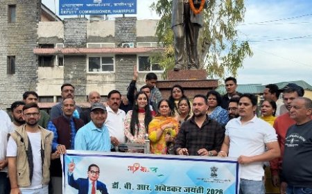 हमीरपुर में मेरा युवा भारत ने मनाई डॉ. बी.आर. अंबेडकर जयंती, दी श्रद्धांजलि