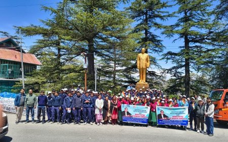 अंबेडकर जयंती पर मेरा युवा भारत शिमला एवं सरकारी आईटीआई द्वारा भव्य कार्यक्रम एवं पदयात्रा का आयोजन