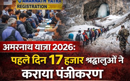 अमरनाथ यात्रा 2026 : पहले दिन 17 हजार श्रद्धालुओं ने कराया रजिस्ट्रेशन , तीन जुलाई से 28 अगस्त तक चलेगी यात्रा