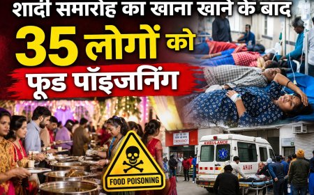 शादी समारोह का खाना खाने के बाद 35 लोग बीमार , फूड प्वाइजनिंग के चलते सभी अस्पताल में भर्ती