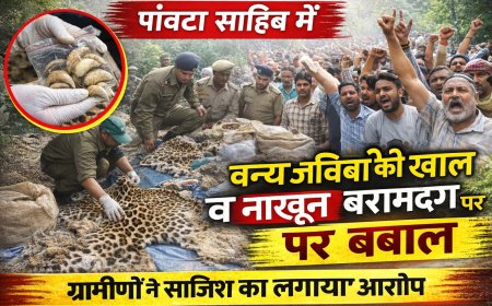पांवटा साहिब में वन्य जीव अवशेष बरामदगी मामले ने पकड़ा तूल , एसपी से मिलने पहुंचे ग्रामीण , साजिश रचने के आरोप