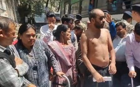 शिमला में दृष्टिहीन संघ ने अपनी मांगों को लेकर संगठन के सदस्यों ने प्रदेश सचिवालय के बाहर दिया धरना-प्रदर्शन 