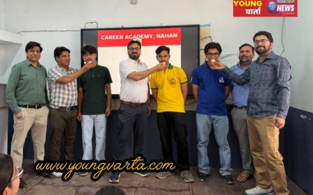 JEE Mains में छाये करियर अकादमी नाहन के छात्र ,  आदित्य जायसवाल हासिल किये  99.10 परसेंटाइल 