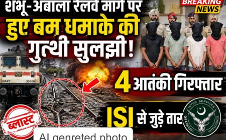 शंभू-अंबाला रेलवे ब्लास्ट केस : चार आतंकी गिरफ्तार , आईएसआई कनेक्शन आया सामने , पुलिस ने12 घंटों  सुलझाई गुत्थी