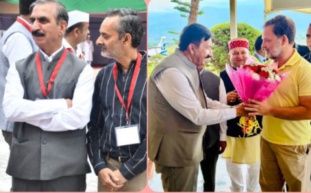 कांगड़ा के गुप्त गंगा पहुंचे राहुल गांधी, सीएम सुक्खू सीएम समेत कई कांग्रेसी दिग्गजों ने किया स्वागत