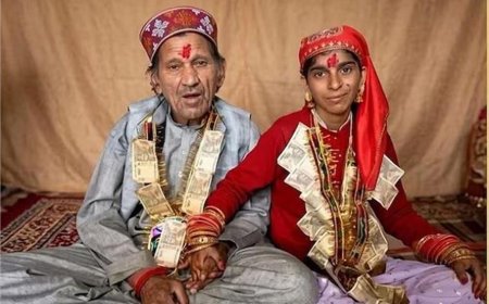 66 साल के बुजुर्ग ने पोती जैसी युवती से रचाई शादी