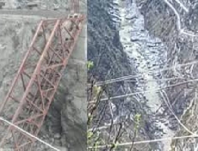 चंबा में निर्माणाधीन सिंयुर पुल ध्वस्त होने से सिन्यूर को जोड़ने वाली सड़क बाधित,लोनिवि को लाखों की चपत 