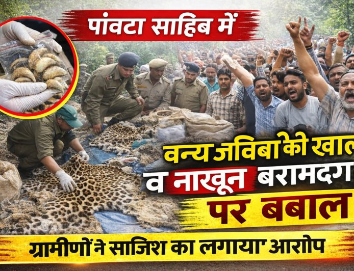 पांवटा साहिब में वन्य जीव अवशेष बरामदगी मामले ने पकड़ा तूल , एसपी से मिलने पहुंचे ग्रामीण , साजिश रचने के आरोप