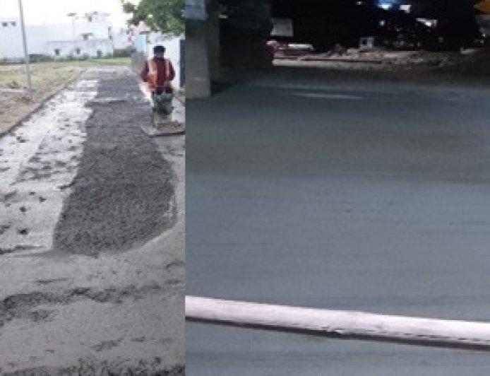 सीवरेज के लिए खोदी गई सड़कों को त्वरित गति से ठीक करने के लिए दिन- रात किया जा रहा कार्य