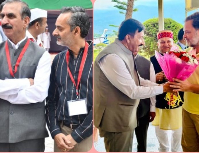 कांगड़ा के गुप्त गंगा पहुंचे राहुल गांधी, सीएम सुक्खू सीएम समेत कई कांग्रेसी दिग्गजों ने किया स्वागत