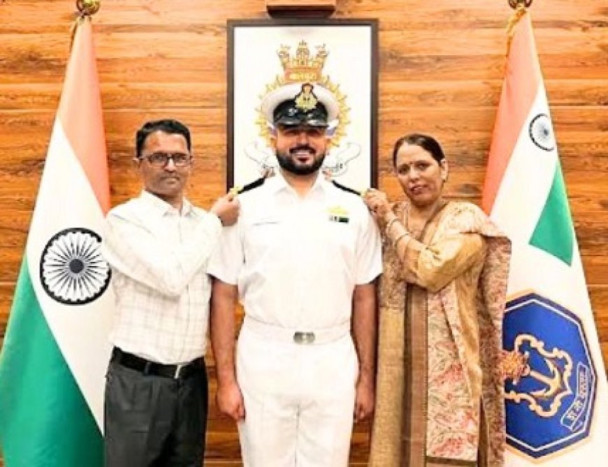 बिलासपुर के अंकुश कपिल ने भारतीय नौसेना में सब लेफ्टिनेंट बनकर रोशन किया क्षेत्र का नाम  
