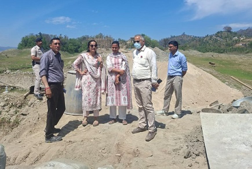 डीसी गंधर्वा राठौड़ ने सबसे बड़ी निर्माणाधीन पेयजल परियोजना का किया निरीक्षण