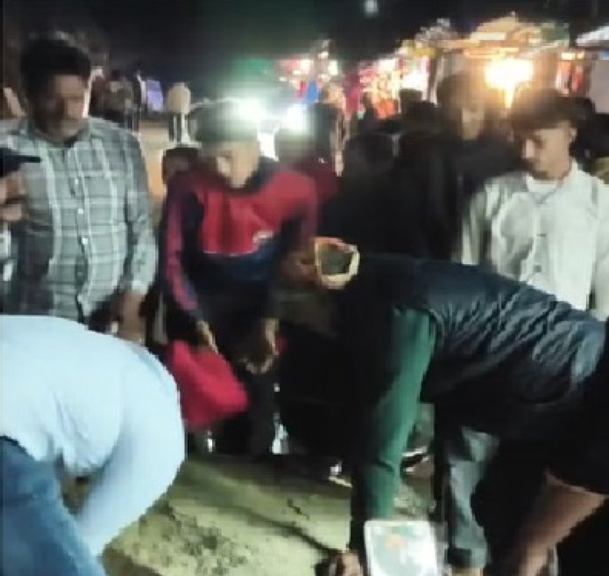 बाबा बालक नाथ मंदिर क्षेत्र में रात्रि में पहाड़ी से चट्टान दरकने से एक महिला घायल,बाल-बाल बचे दो बच्चे 