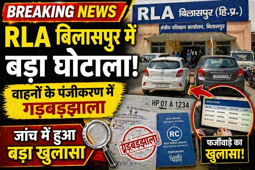आरएलए  बिलासपुर में  500 गाडिय़ों के रजिस्ट्रेशन में पाई गई  तकनीकी खामियां , घोटाले की बू 