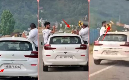 हिमाचल में पर्यटकों ने चलती कार से बाहर लटक कर पी बीयर, खुले में ही फेंक दिया कैन
